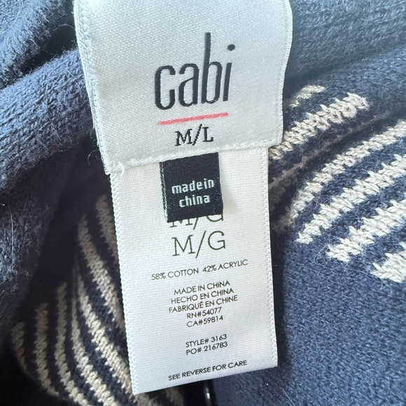 Cab Open Front Wrap Shawl Reversible Cardigan Sweater Blue Style 3163 Size M/L - Picture 2 of 9